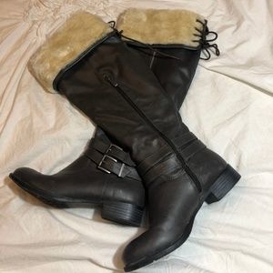 Knee high brown boots